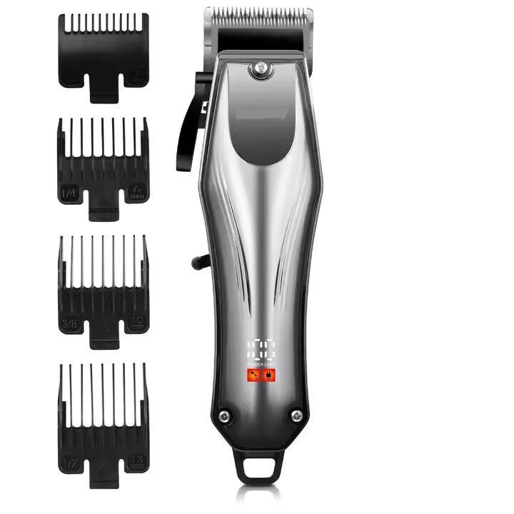 WA-2957 Balık Model Şarjlı Saç,Sakal,Ense,Vücut Traş Kesme Makinesi / Ergonomik Tasarım, Uzun Pil Ömrü, LED Ekran