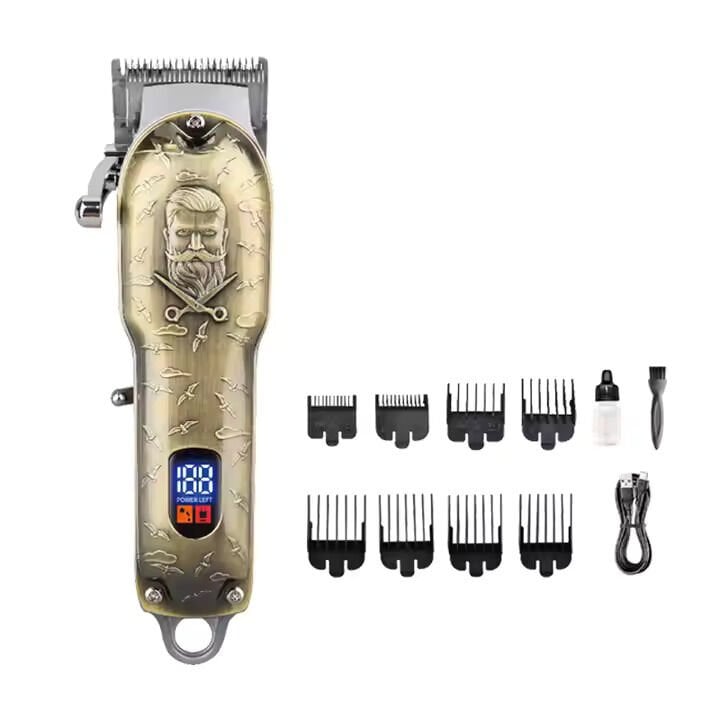 WA-048 Profesyonel Şarjlı Saç,Sakal,Ense,Vücut Traş Kesme Makinesi / Ergonomik Tasarım, Uzun Pil Ömrü, LED Ekran