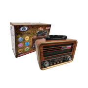 RT-708 Retro Radyo Bluetooth Hoparlör – Solar (Güneş Enerjili) Şarjlı, USB/SD Kart Girişli, TWS Destekli, 3 Bant Radyo