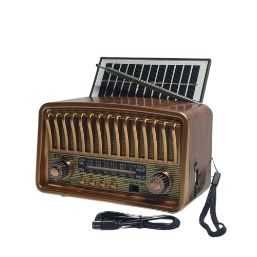 RT-852 Nostalji Solar Güneş Enerjili Bluetooth/USB/Sd kart/ Radyo mp3 Player Müzik Kutusu