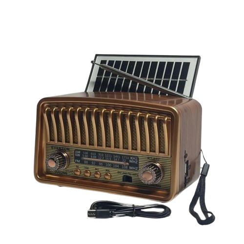 RT-852 Nostalji Solar Güneş Enerjili Bluetooth/USB/Sd kart/ Radyo mp3 Player Müzik Kutusu