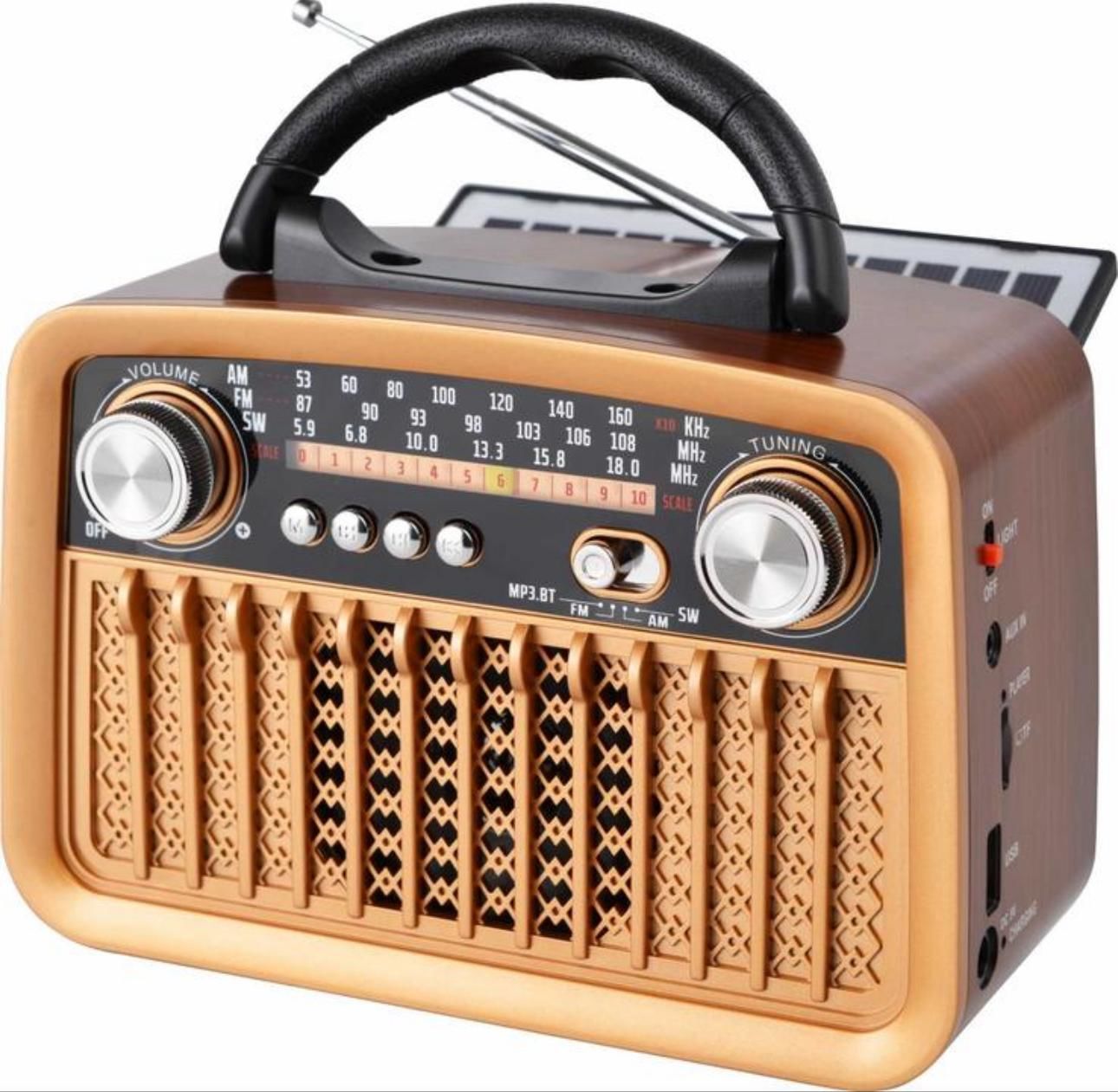 Everton Rt-759 Fenerli Nostalji Solar Güneş Enerjili Bluetooth/USB/Sd kart/ Radyo mp3 Player Müzik Kutusu