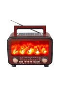 Everton Rt-754 Şömine Görünümlü Solar Güneş Enerjili Nostaljik Bluetooth/USB/Sd/aux/ Radyo Mp3 Player Müzik Kutusu