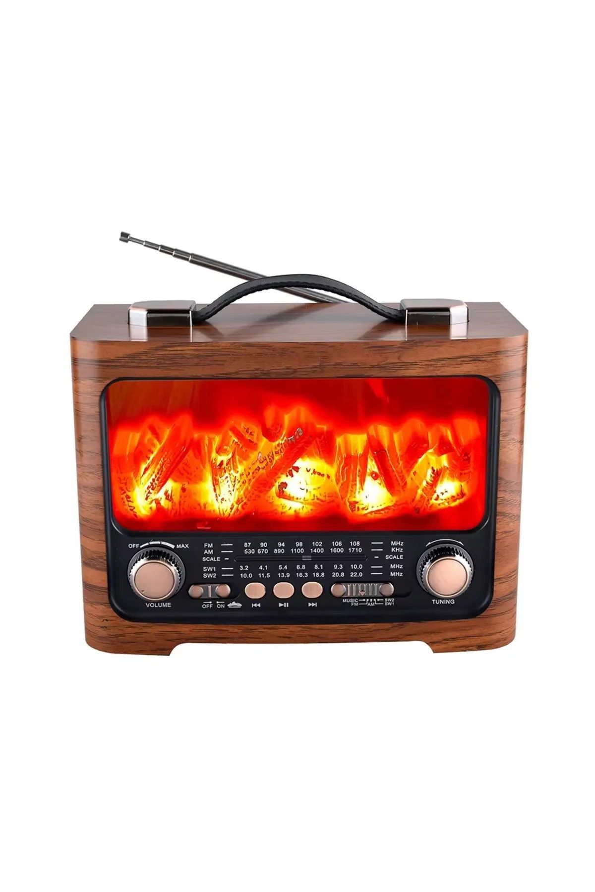 Everton Rt-733 Şömine Görünümlü Nostaljik Bluetooth/USB/Sd/ Radyo Mp3 Player Müzik Kutusu