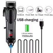 WA-2922 Berber Şarjlı Saç,Sakal,Ense,Vücut Traş Kesme Makinesi / Ergonomik Tasarım, Uzun Pil Ömrü, LED Ekran