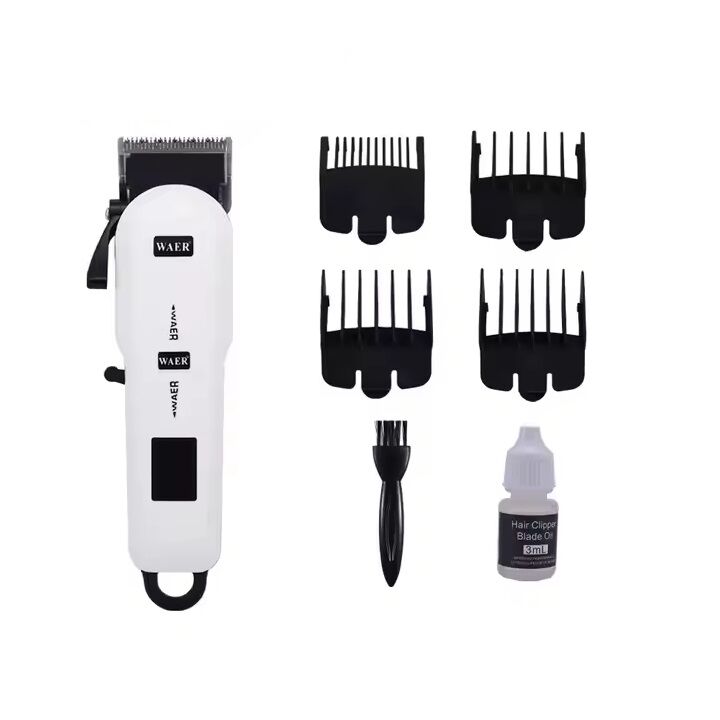 WA-809A Kuaför Şarjlı Saç,Sakal,Ense,Vücut Traş Kesme Makinesi / Ergonomik Tasarım, Uzun Pil Ömrü, LED Ekran