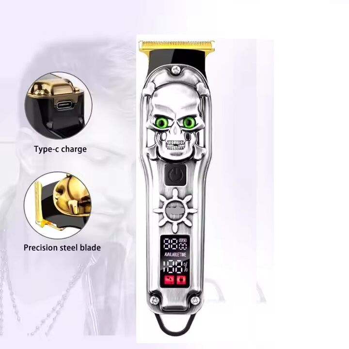 WA-0103 Kuru Kafalı Saç,Sakal,Ense,Vücut Traş Kesme Makinesi / Ergonomik Tasarım, Uzun Pil Ömrü, LED Ekran