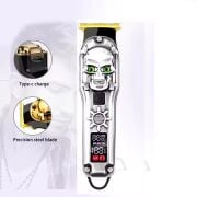 WA-0103 Kuru Kafalı Saç,Sakal,Ense,Vücut Traş Kesme Makinesi / Ergonomik Tasarım, Uzun Pil Ömrü, LED Ekran