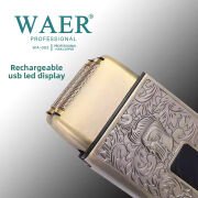 WA-093 Süper Şarjlı Sakal,Ense,Vücut Traş Kesme Makinesi / Ergonomik Tasarım, Uzun Pil Ömrü, LED Ekran