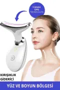 Yüz Ve Boyun 3 Mod Işıklı Mikro Akım Isıtmalı Titreşimli Gıdık Sarkma Kırışıklık Ems Güzellik Cihazı