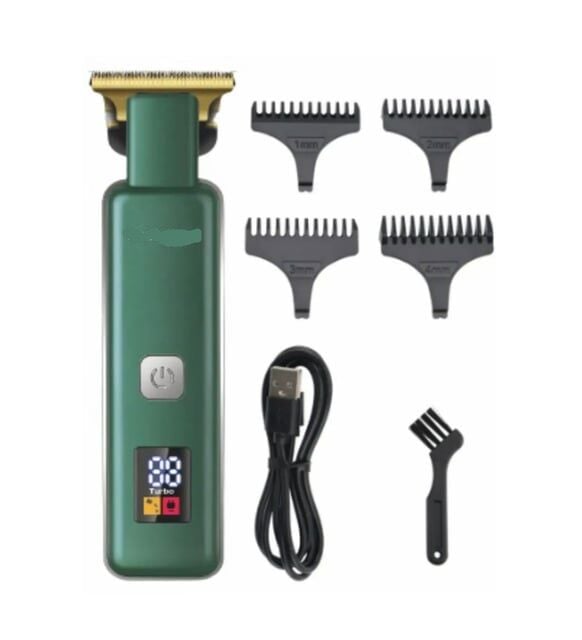 GT - 112 Profesyonel Şarjlı Saç,Sakal,Ense,Vücut Traş Kesme Makinesi / Ergonomik Tasarım, Uzun Pil Ömrü, LED Ekran(Kopya)