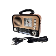 Everton RT-670 Retro Bluetooth Radyo Saatli Hoparlör | USB, SD Kart, FM Radyo, Şarjlı