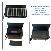 Retro Tasarımlı RT-660 AM/FM/SW 3 Band Radyolu Bluetooth Hoparlör - Güneş Paneli Destekli, USB/TF Müzik Çalar Özellikli