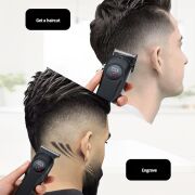 WA-0192 Profesyonel Şarjlı Saç,Sakal,Ense,Vücut Traş Kesme Makinesi / Ergonomik Tasarım, Uzun Pil Ömrü, LED Ekran