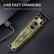 WA-0117 Profesyonel Şarjlı Saç,Sakal,Ense,Vücut Traş Kesme Makinesi / Ergonomik Tasarım, Uzun Pil Ömrü, LED Ekran