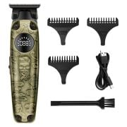 WA-0117 Profesyonel Şarjlı Saç,Sakal,Ense,Vücut Traş Kesme Makinesi / Ergonomik Tasarım, Uzun Pil Ömrü, LED Ekran