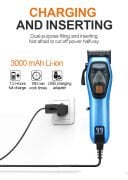 WA-0222 Profesyonel Şarjlı Saç,Sakal,Ense,Vücut Traş Kesme Makinesi / Ergonomik Tasarım, Uzun Pil Ömrü, LED Ekran