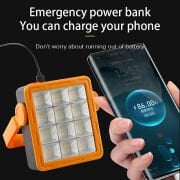 NY-9805 Solar Şarjlı Çoklu Işık Kaynaklı LED Kamp Lambası – Taşınabilir, USB ve Güneş Enerjili