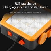 NY-9805 Solar Şarjlı Çoklu Işık Kaynaklı LED Kamp Lambası – Taşınabilir, USB ve Güneş Enerjili