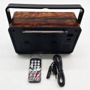 Retro Tasarımlı RT-785 AM/FM/SW 3 Band Radyolu Bluetooth Hoparlör - Güneş Paneli Destekli, USB/TF Müzik Çalar Özellikli