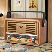 Retro Tasarımlı RT-785 AM/FM/SW 3 Band Radyolu Bluetooth Hoparlör - Güneş Paneli Destekli, USB/TF Müzik Çalar Özellikli