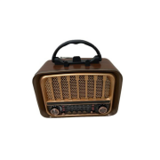 RT-676 Retro Radyo Bluetooth Hoparlör – USB/SD Kart Girişli, 3 Bant Radyo Alıcılı, Taşınabilir Şarjlı Nostaljik Radyo
