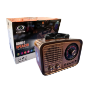 RT-677 Retro Radyo Bluetooth Hoparlör – USB/SD Kart Girişli, 3 Bant Radyo Alıcılı, Taşınabilir Şarjlı Nostaljik Radyo