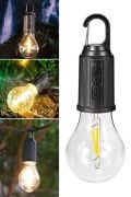 V-012 Taşınabilir USB Şarjlı Led Ampul Outdoor Kamp Bahçe Lambası Askılı Kırılmaz Led Işık