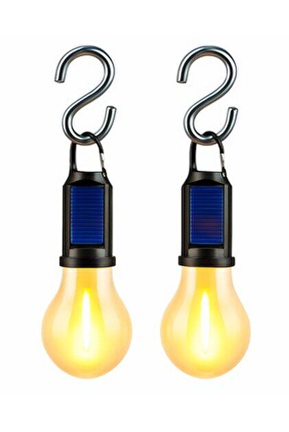 V-066 Solar Taşınabilir USB Şarjlı Led Ampul Outdoor Kamp Bahçe Lambası Askılı Kırılmaz Led Işık