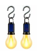 V-066 Solar Taşınabilir USB Şarjlı Led Ampul Outdoor Kamp Bahçe Lambası Askılı Kırılmaz Led Işık