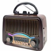 Everton RT-772 / Klasik Retro , Solar Enerjili ,Şerit LEDLİ , Fenerli , Nostalji Bluetooth/USB/Sd/ Radyo Mp3 Player Müzik Kutusu