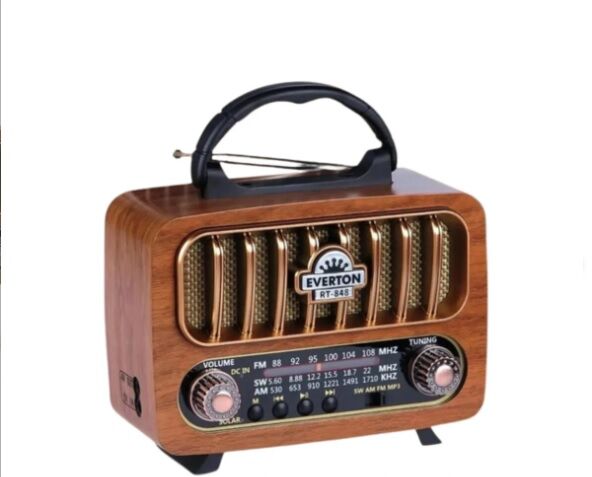 Everton RT-848 / Şık Tasarımlı ,Klasik Retro , Solar Enerjili ,Nostalji Bluetooth/USB/Sd/ Radyo Mp3 Player Müzik Kutusu