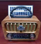 Everton RT-848 / Şık Tasarımlı ,Klasik Retro , Solar Enerjili ,Nostalji Bluetooth/USB/Sd/ Radyo Mp3 Player Müzik Kutusu