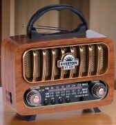 Everton RT-848 / Şık Tasarımlı ,Klasik Retro , Solar Enerjili ,Nostalji Bluetooth/USB/Sd/ Radyo Mp3 Player Müzik Kutusu