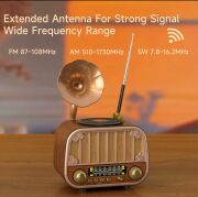 Everton RT-738 Şık Tasarımlı Gramafon Görünümlü Klasik Retro Nostalji Bluetooth/USB/Sd/ Radyo Mp3 Player Müzik Kutusu