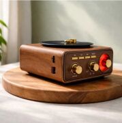 Everton RT-712 Özel Plak Tasarım Klasik Retro Nostalji Bluetooth/USB/Sd/ Radyo Mp3 Player Müzik Kutusu