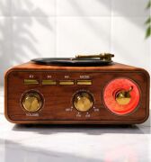 Everton RT-712 Özel Plak Tasarım Klasik Retro Nostalji Bluetooth/USB/Sd/ Radyo Mp3 Player Müzik Kutusu