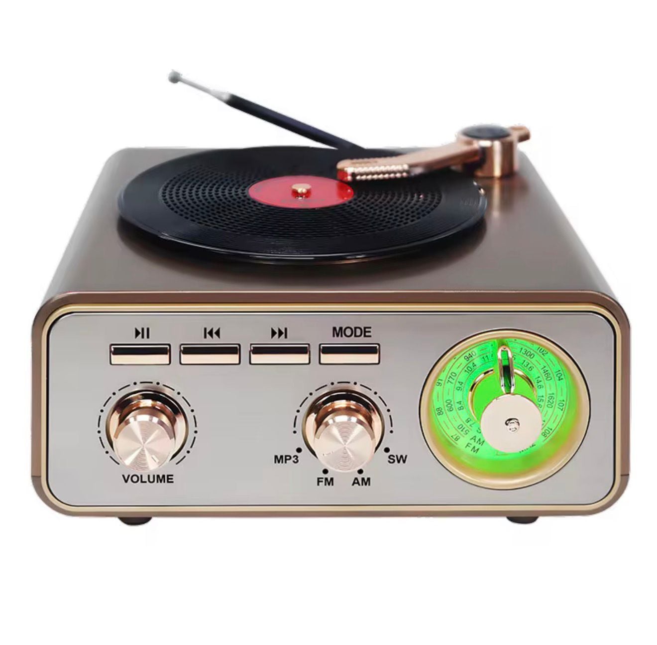 Everton RT-713 Özel Pikap Tasarım Klasik Retro Nostalji Bluetooth/USB/Sd/ Radyo Mp3 Player Müzik Kutusu