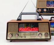 Everton Rt-703 Dev Boy Şömine Görünümlü Solar Güneş Enerjili Nostaljik Bluetooth/USB/Sd/ Radyo Mp3 Player Müzik Kutusu