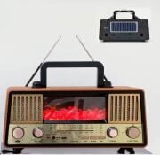 Everton Rt-703 Dev Boy Şömine Görünümlü Solar Güneş Enerjili Nostaljik Bluetooth/USB/Sd/ Radyo Mp3 Player Müzik Kutusu