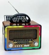 Everton RT-763 Klasik Retro Solar Enerjili , Nostalji Bluetooth/USB/Sd/ Radyo Mp3 Player Müzik Kutusu