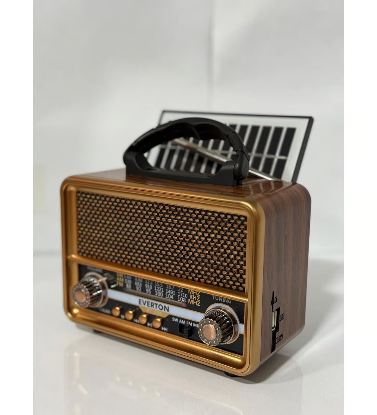 Everton Rt-706 Solar Güneş Enerjili Nostalji Bluetooth/USB/Sd/ Radyo Mp3 Player Müzik Kutusu