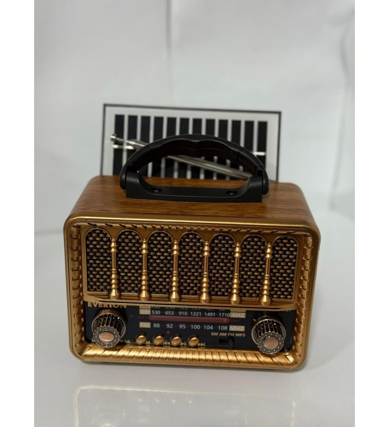 Everton Rt-707 Solar Güneş Enerjili Nostalji Bluetooth/USB/Sd/ Radyo Mp3 Player Müzik Kutusu