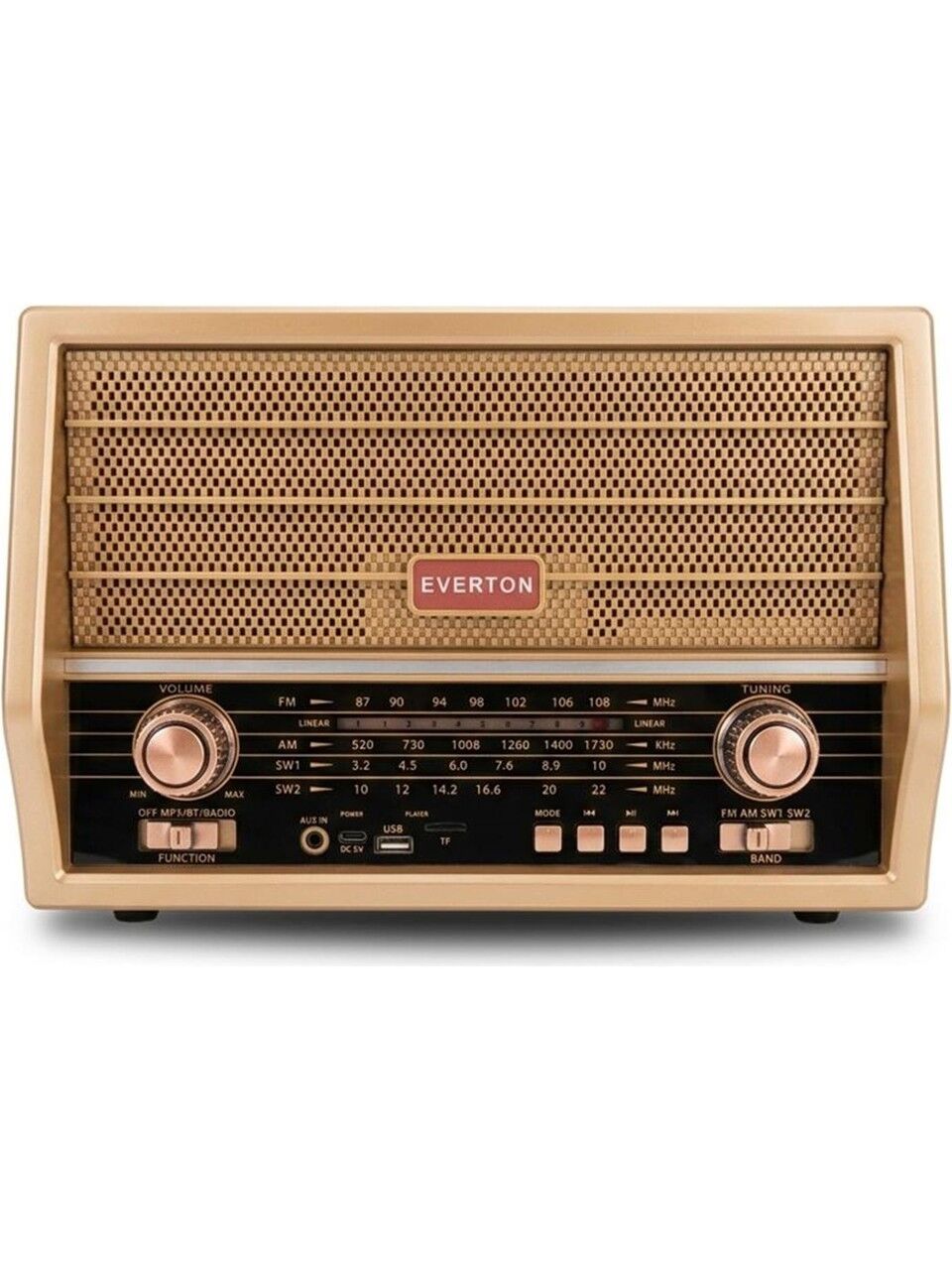 Everton Rt-606 Dev Büyük Boy Nostaljik Bluetooth/USB/Sd/ Radyo Mp3 Player Müzik Kutusu