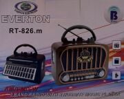 Everton RT-826.m  Klasik Retro Solar Enerjili Fenerli , Nostalji Bluetooth/USB/Sd/ Radyo Mp3 Player Müzik Kutusu