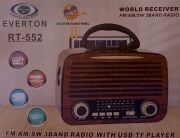 Everton RT-552  Vintage Retro Solar Enerjili Fenerli , Nostalji Bluetooth/USB/Sd/ Radyo Mp3 Player Müzik Kutusu