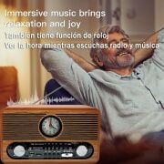 Everton RT-566 Klasik RETRO Saat Görünümlü , Nostalji Bluetooth/USB/Sd/ Radyo Mp3 Player Müzik Kutusu