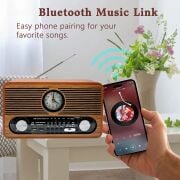 Everton RT-566 Klasik RETRO Saat Görünümlü , Nostalji Bluetooth/USB/Sd/ Radyo Mp3 Player Müzik Kutusu