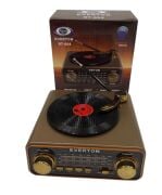 Everton RT-604 Plak Tasarımlı ve Görünümlü , Nostalji Bluetooth/USB/Sd/ Radyo Mp3 Player Müzik Kutusu