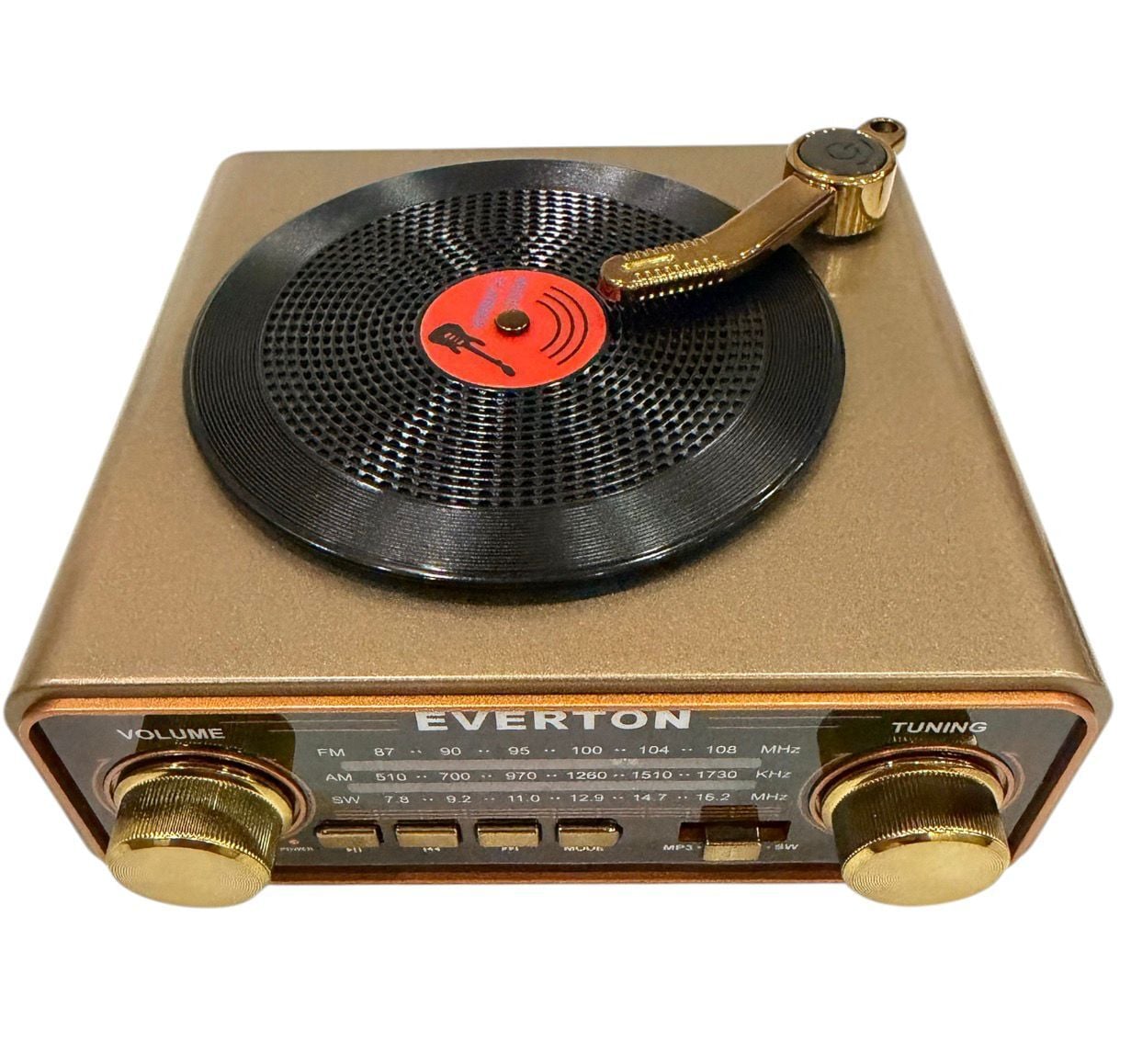 Everton RT-604 Plak Tasarımlı ve Görünümlü , Nostalji Bluetooth/USB/Sd/ Radyo Mp3 Player Müzik Kutusu